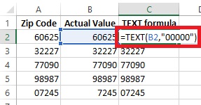 List of Excel Formulas TEXT